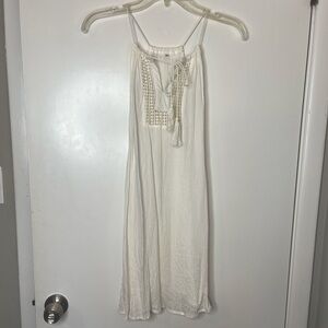 Never Worn! White Beach Cover Up Dress with Adjustable Straps